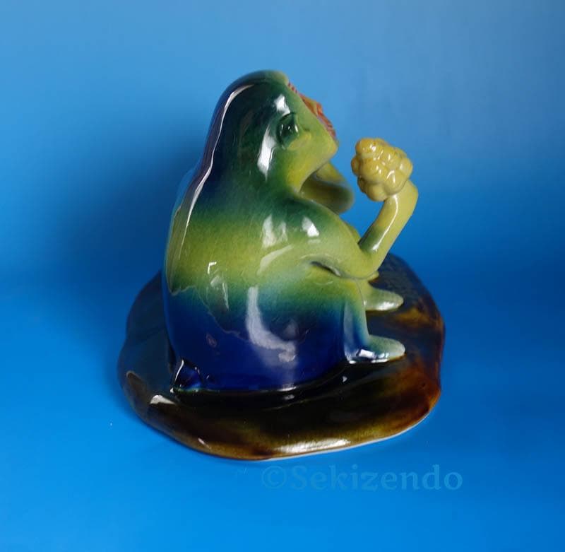 九谷焼 三代 徳田八十吉 猿 申 置物 共箱 文化勲章 2493