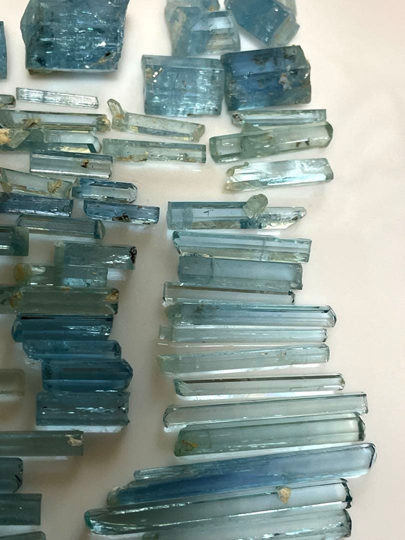 天然アクアマリン原石ロット - 結晶美と透明感 203.25ct ベトナム産