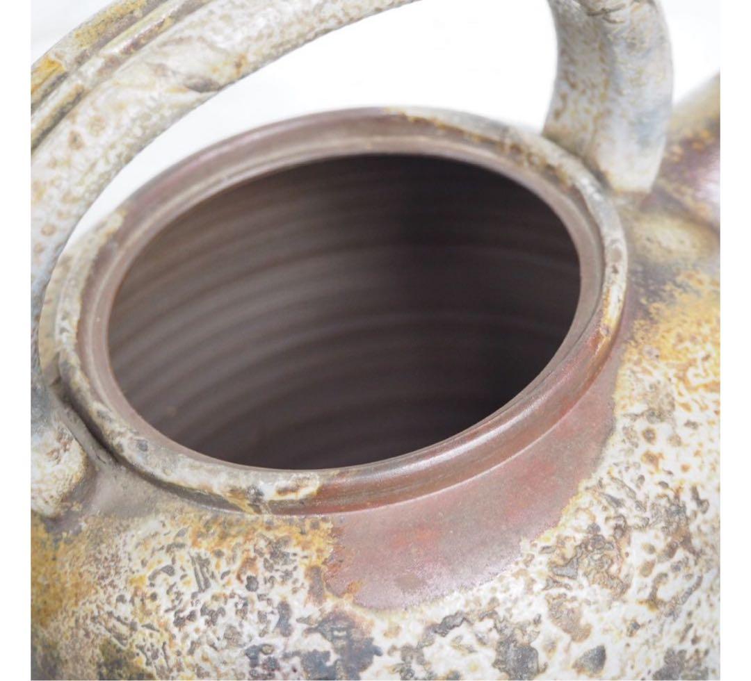 送料無料 明治期 木村長十郎友敬作 備前水注/茶注/水差し 茶道具