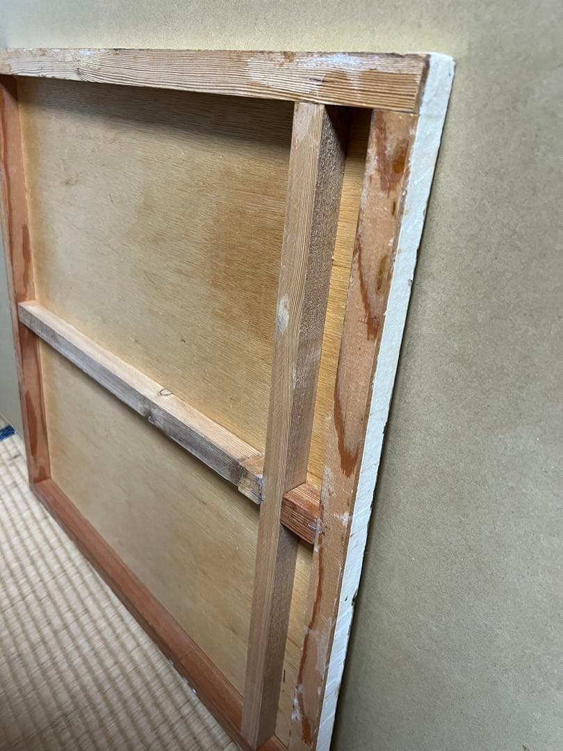 A 日本画　銀箔　ブーツ　パネル　靴