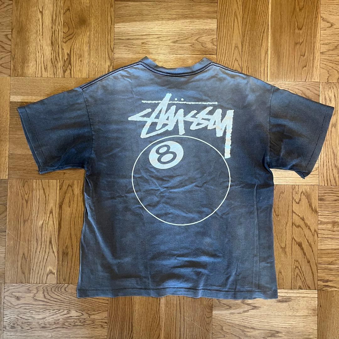 STUSSY 80s 黒タグ 8ボールTシャツ USA製 シングルステッチ 80s old