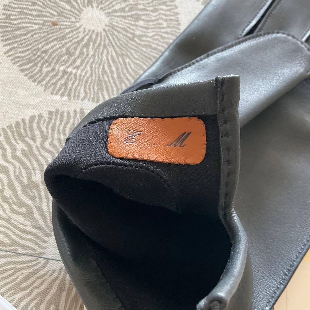 HERMES エルメス レザーグローブ グレー サイズ8.5