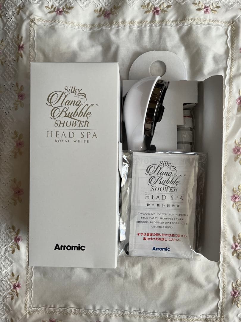 アラミックシルキーナノバブルシャワーヘッドスパロイヤルホワイトJSNB3-RW
