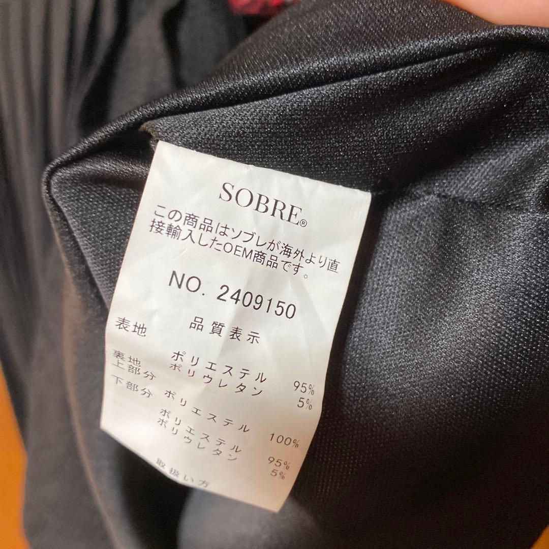 SOBRE ソブレ プリーツブレードワンピース キャバドレス　XL ラウンジ　黒