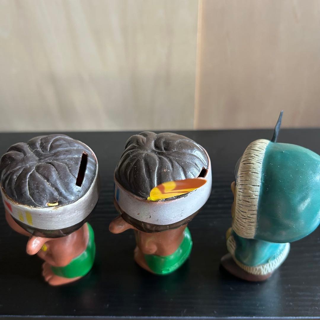 昭和レトロ ソフビ 貯金箱 企業物 新品未開封あり こけし 人形 置物