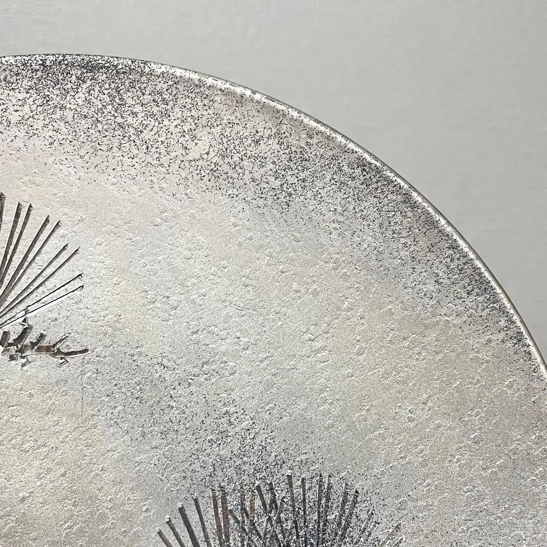 純銀製 銀皿 約240g 純銀和光 在銘 静秀 つぶし 現状品 検）銀杯 銀盃