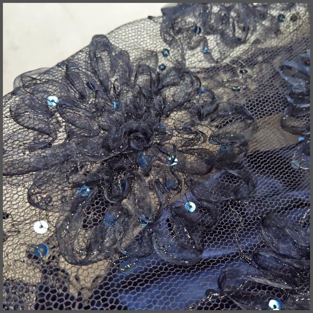 Igin カラーフォーマルドレス パーティ ワンピース 花リボン シアー