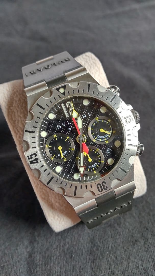 BVLGARI クロノグラフ　プロフェッショナルスクーバ　フライバック