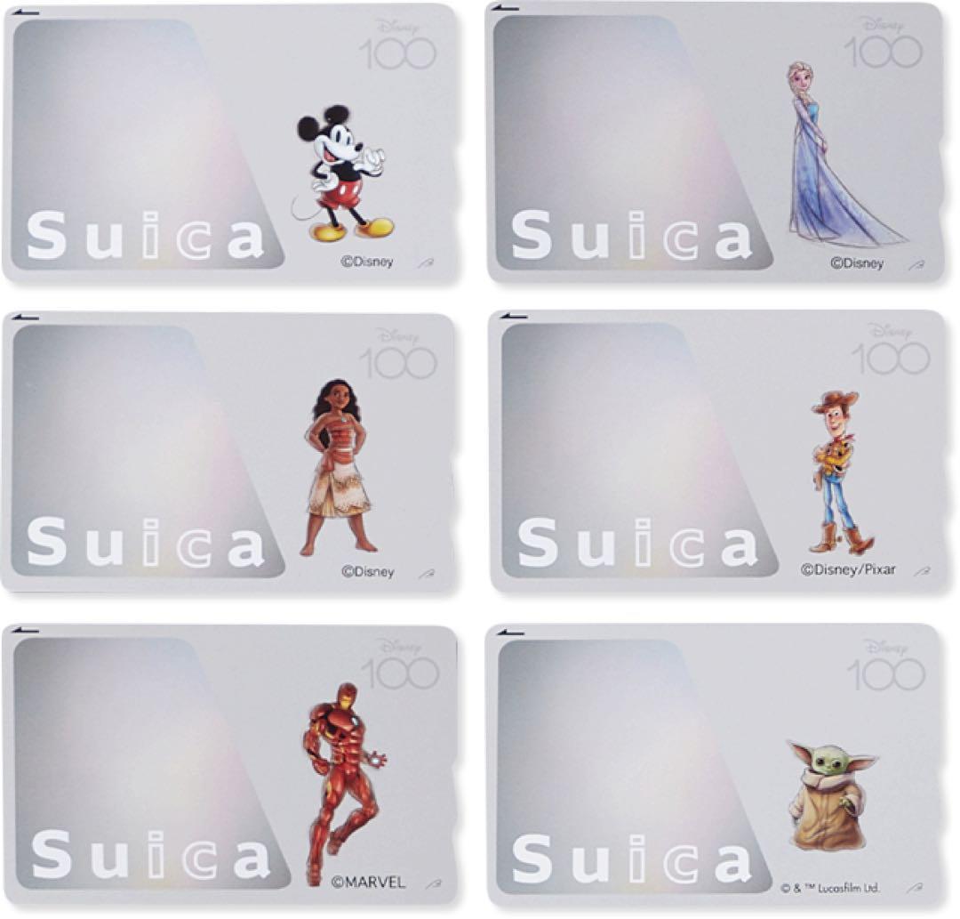 Disney ディズニー 100 周年 記念6枚 Suica アクリルセット
