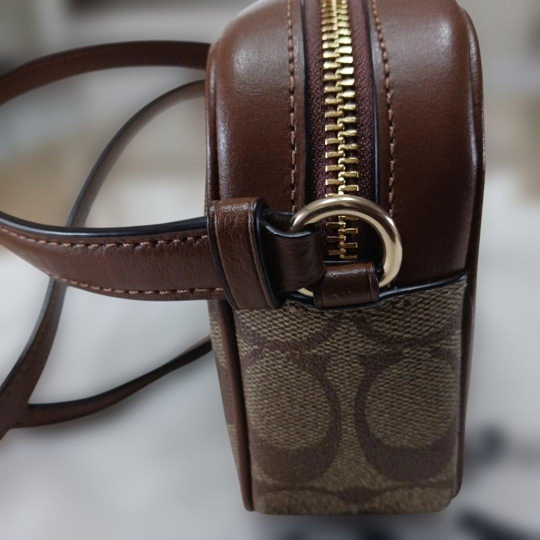 美品COACH モノグラム柄 ショルダーバッグブラウン