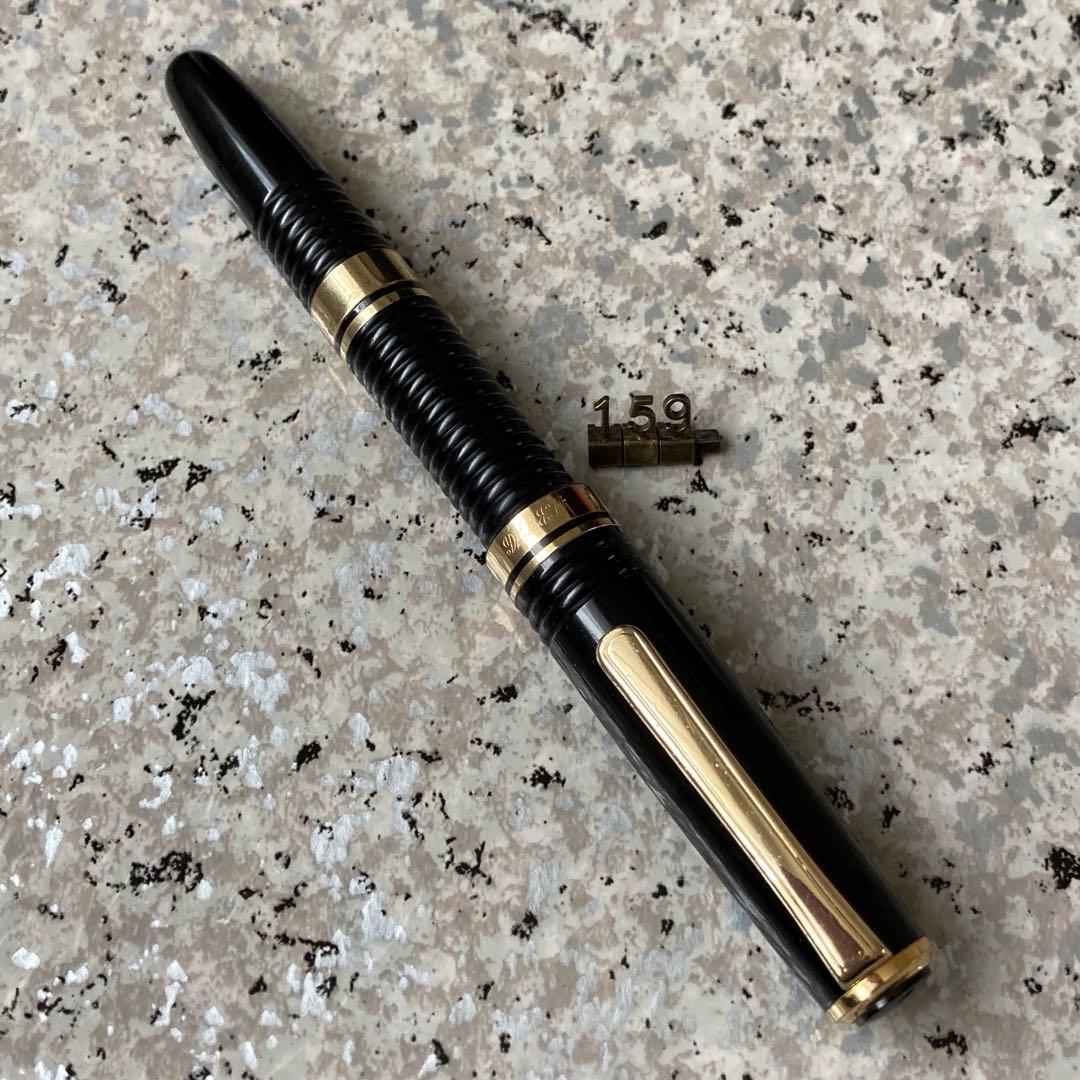 159 オーバーホール済み 万年筆 PLATINUM ギャザード 14k 0036