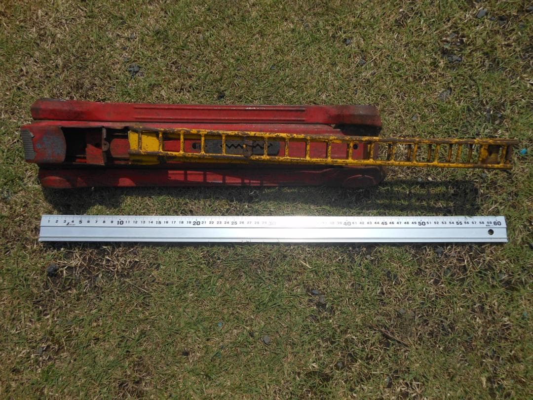 Kingsbury トイカー 赤 消防車 はしご車 ブリキ おもちゃ