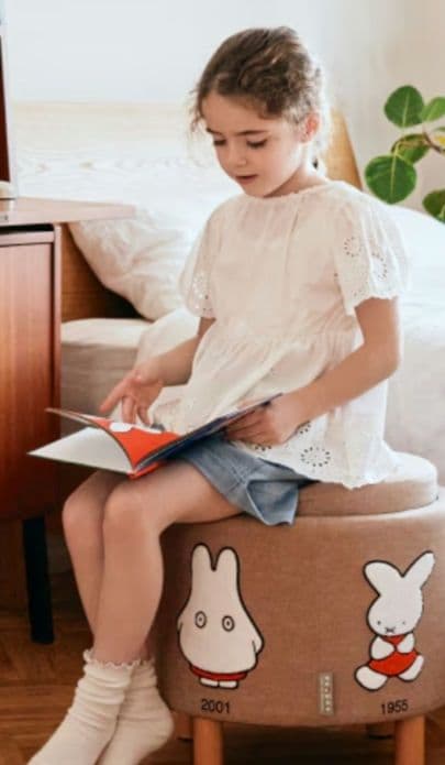 スタディオクリップミッフィー3WAY刺繍収納スツール