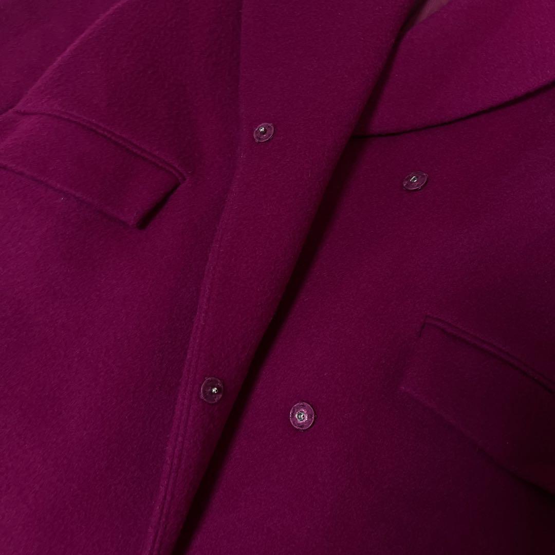 完売品✨PINKY & DIANNE ウールダブルクロスカラーコート カシス S