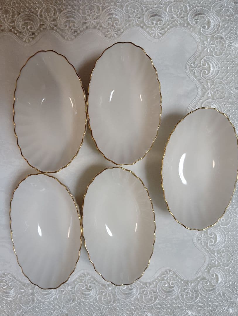 香蘭社 菊割 金彩 蘭 舟形楕円小鉢5個セット 未使用 - メルカリ