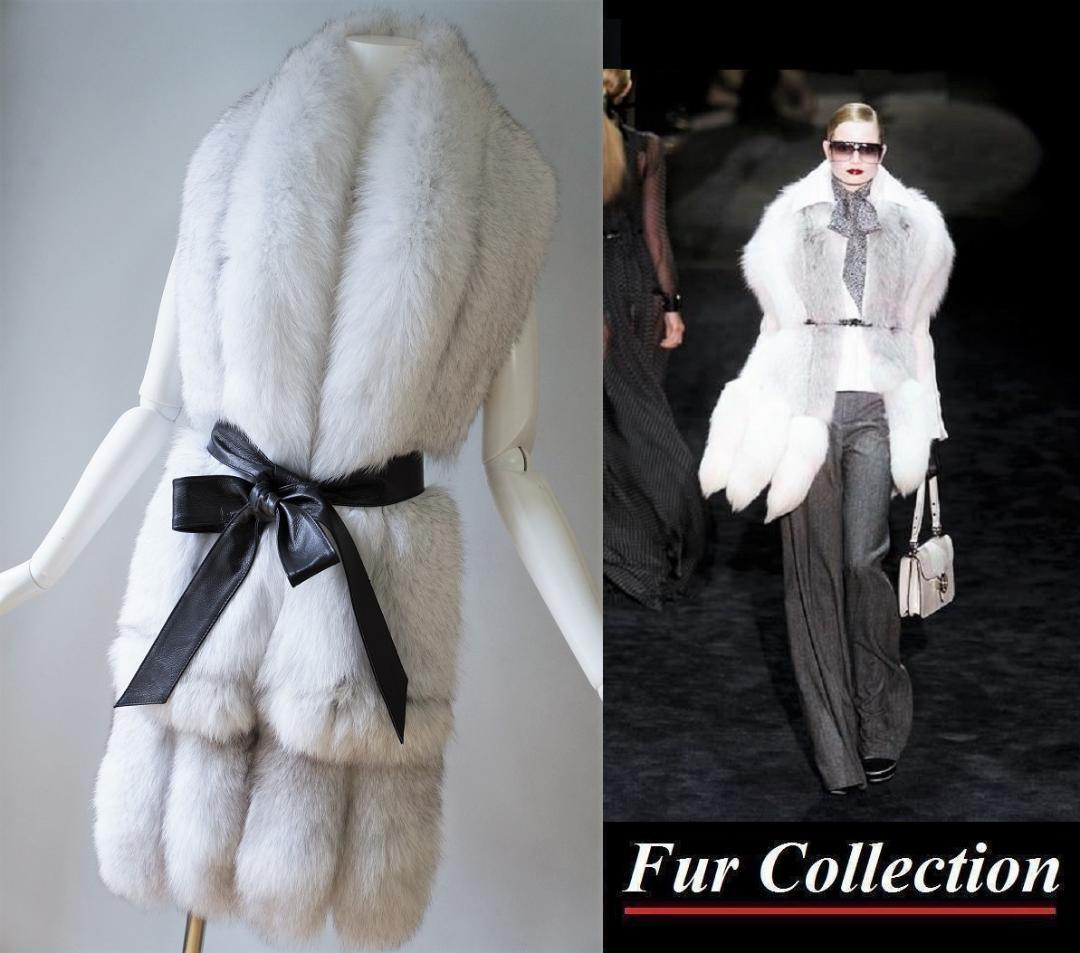 瞬時に華麗な女性に変身☆フォックスファーストール毛皮ロング