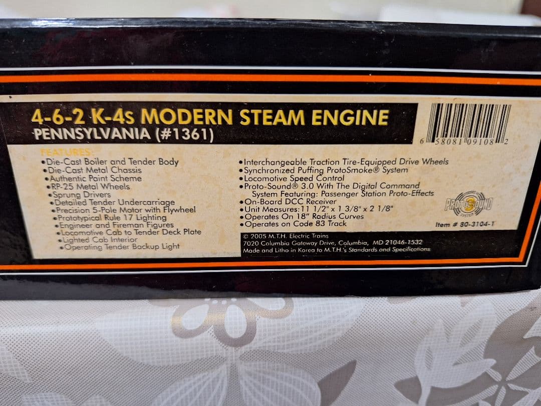 MTH 1361 蒸気機関車 ペンシー K-4