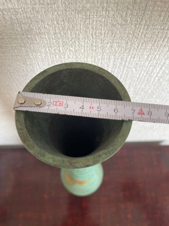 塗金銅花器 立鼓式 花瓶 花生 蔵六造 工芸品の通販はau PAY マーケット