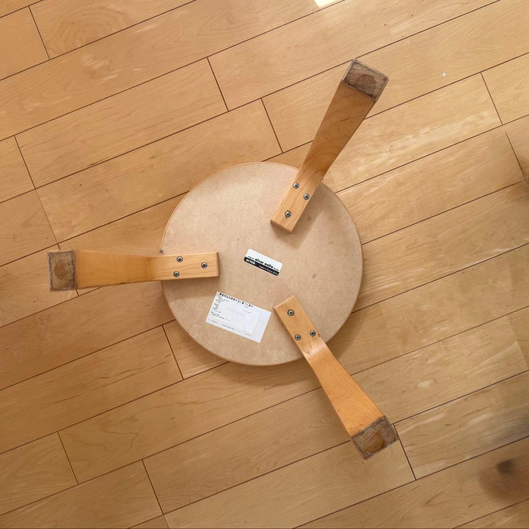 アルテック（Artek） スツール60 3本脚 赤リノリウム