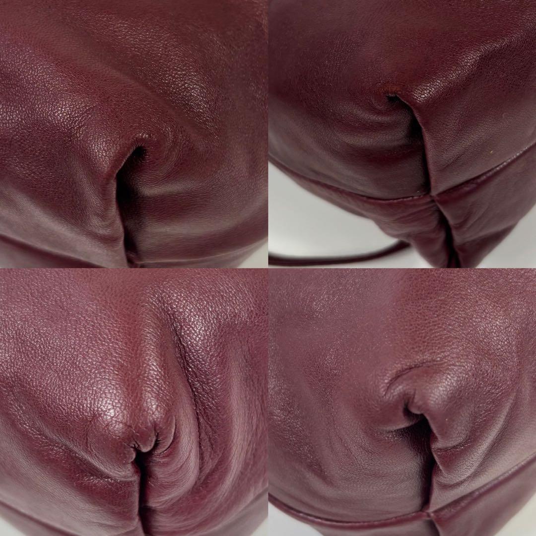 【希少カラー】LOEWE☘️✨巾着ショルダー✨アナグラム✨ボルドー✨バッグ