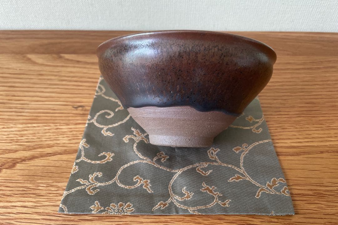 灰被天目茶碗（古谷 宣幸作）共箱 【茶道用抹茶碗】