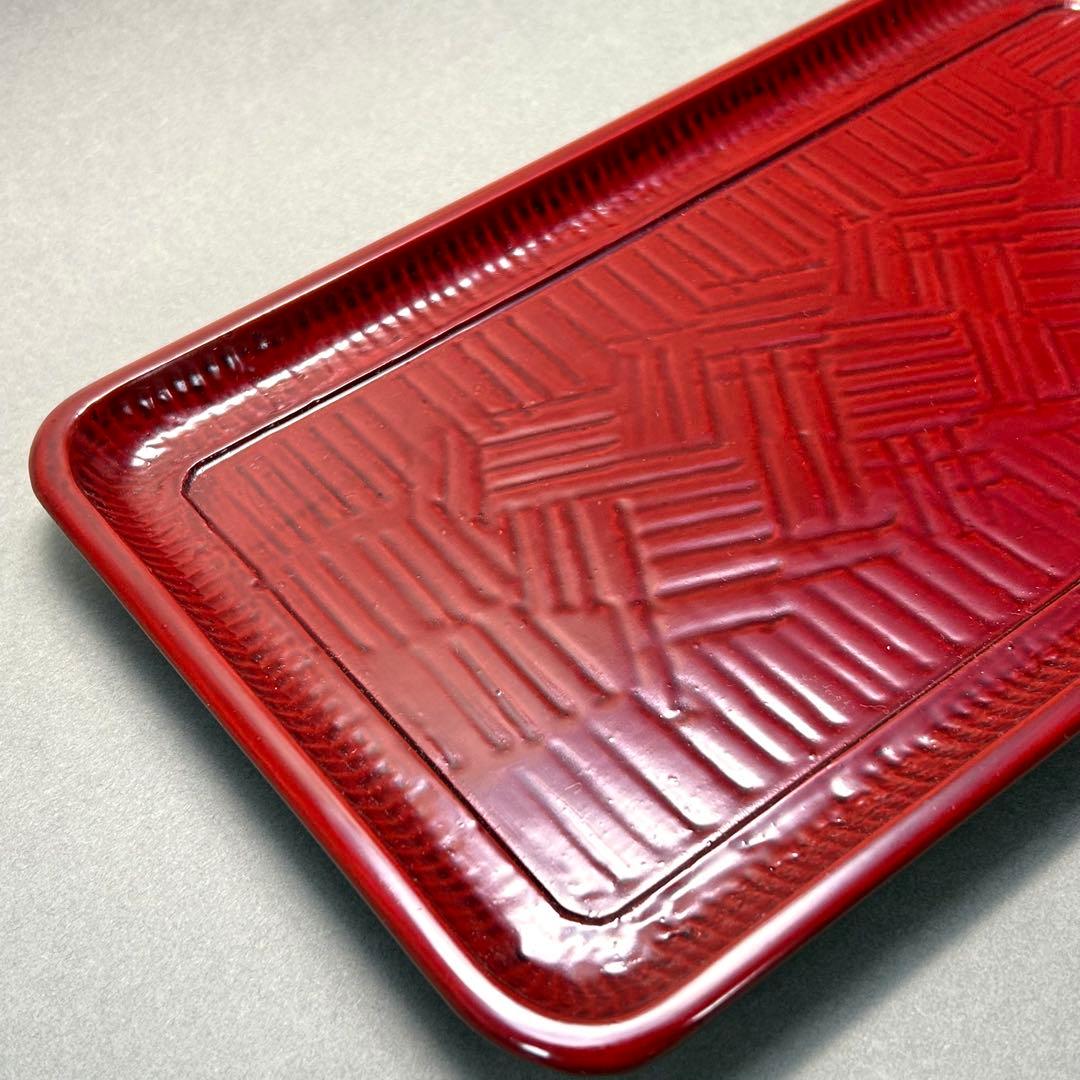 角盆　『後藤塗　香川漆器』　宗家後藤盆　朱色　讃岐漆器　お茶道具　茶道　工芸品