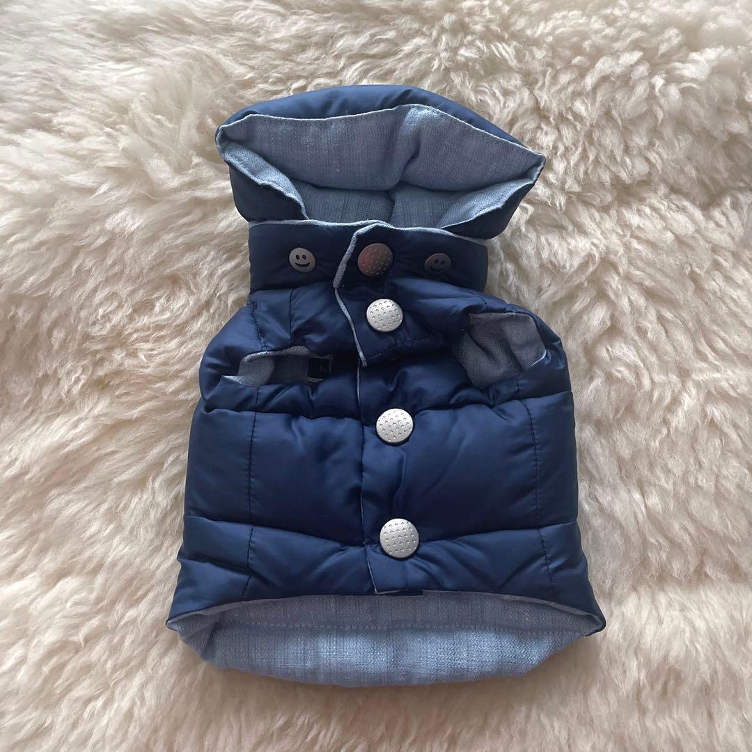 アトリエGG リバーシブル ダウンベスト プレミアム ブルー リ