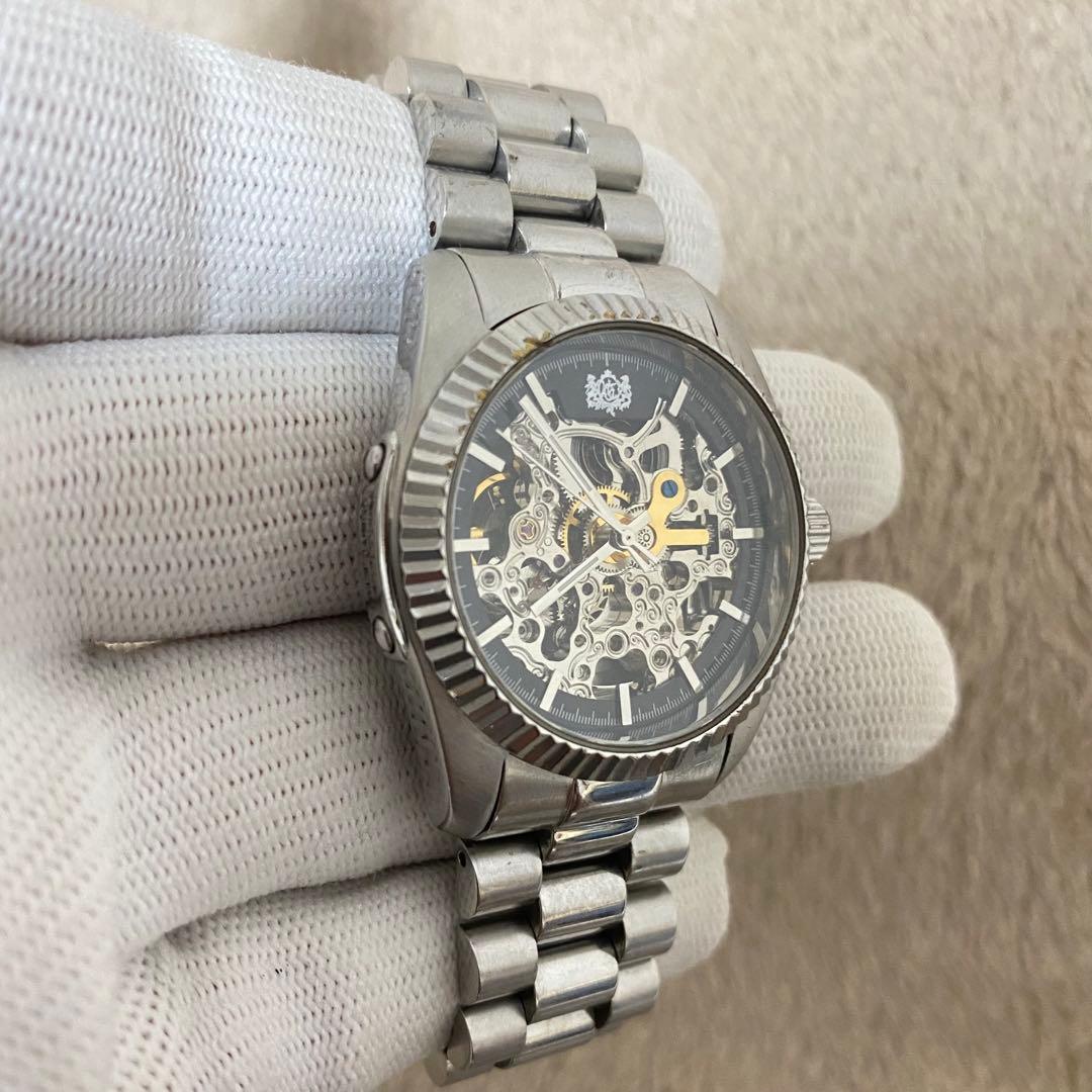 ORIENT EXPRESS スケルトン 自動巻き 腕時計 ステンレスベルト