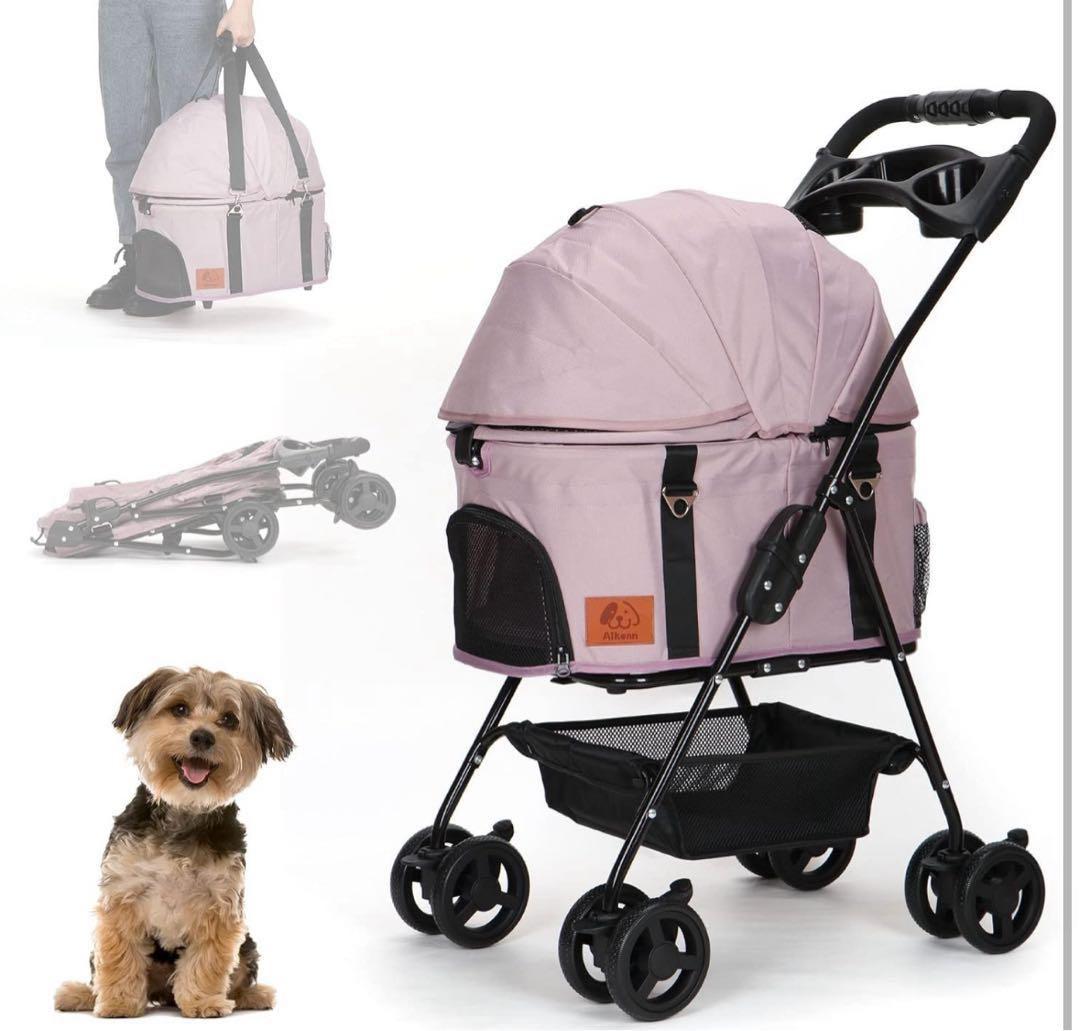 ペットカート 4輪360°回転 折りたたみ 犬用ベビーカー 猫犬兼用