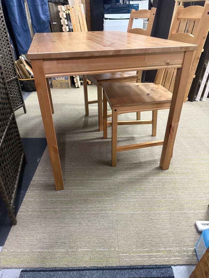 【洗浄消毒作業済】IKEA ダイニングテーブル　チェア　3点セット　ヨックモック