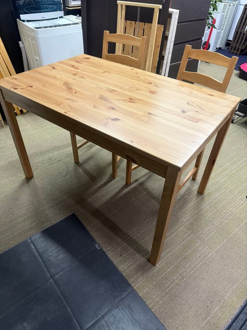 【洗浄消毒作業済】IKEA ダイニングテーブル　チェア　3点セット　ヨックモック