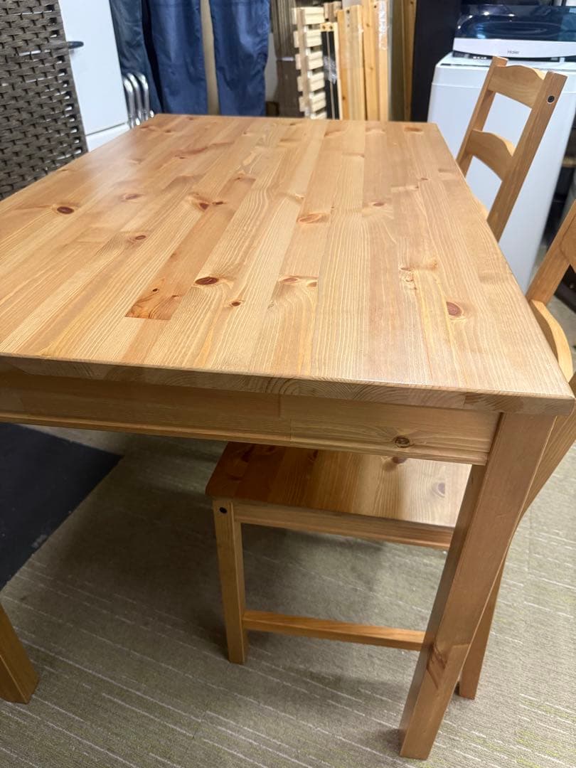 【洗浄消毒作業済】IKEA ダイニングテーブル　チェア　3点セット　ヨックモック