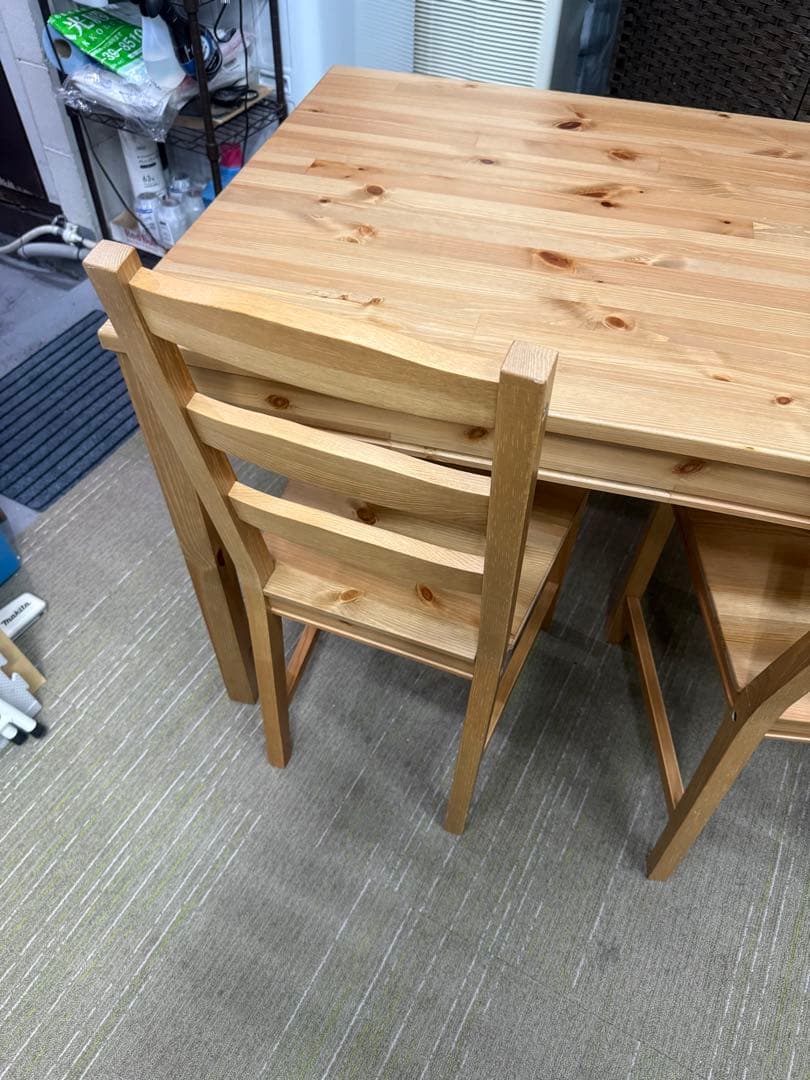 【洗浄消毒作業済】IKEA ダイニングテーブル　チェア　3点セット　ヨックモック