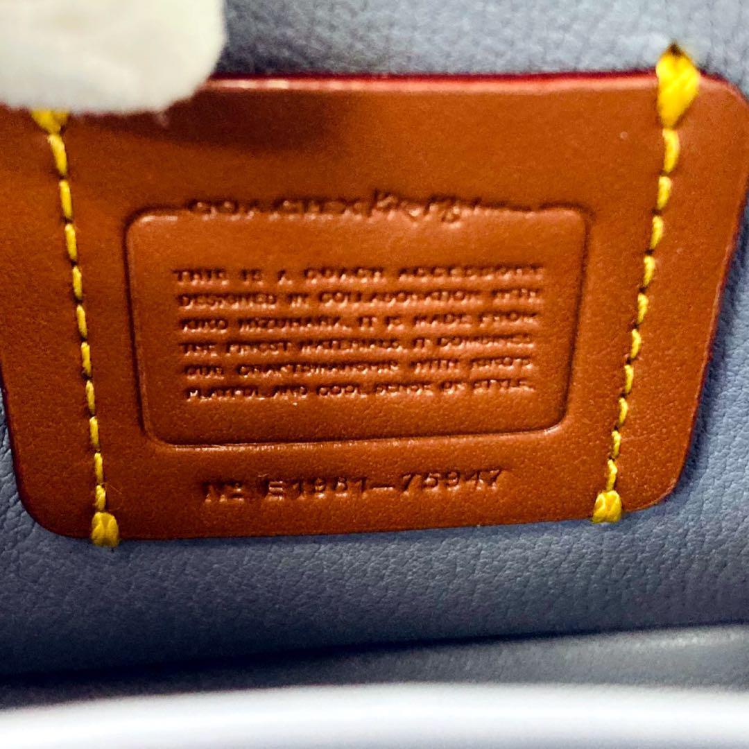 【レア】コーチ パース キスロック 水原希子 スターリべット メタルブルー