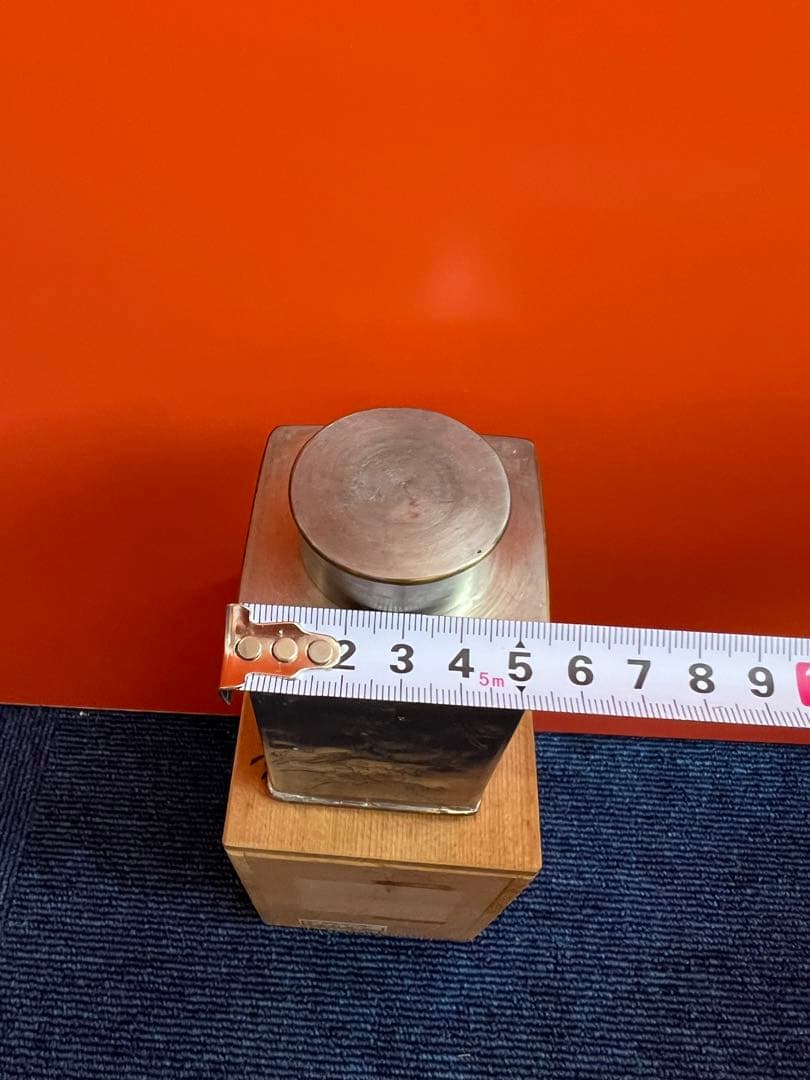 1303 中国　骨董　 道光年製　錫　茶入　花鳥図　時代物