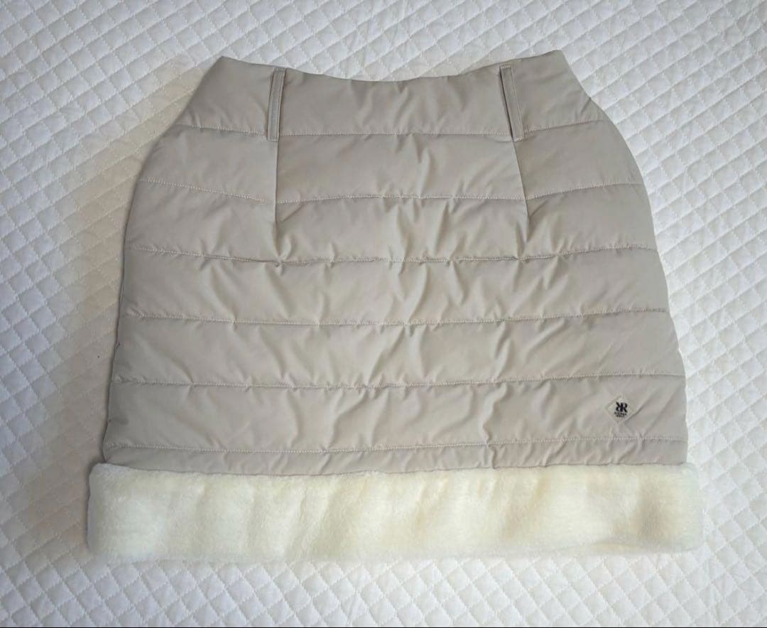 RIENDA GOLF ファーキルティングジャケットスカート　セットアップダウン