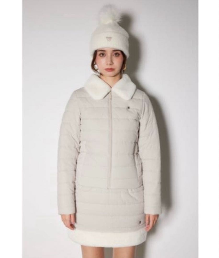 RIENDA GOLF ファーキルティングジャケットスカート　セットアップダウン