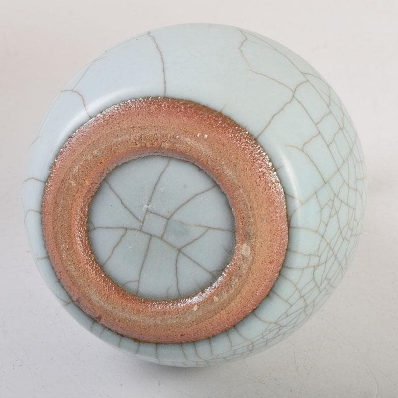 人間国宝 弓野窯 中島宏造 青磁 徳利 共箱 V 9154