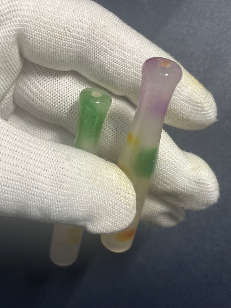 中国骨董品 文玩 文化財 翡翠煙斗2本 古賞物 古美