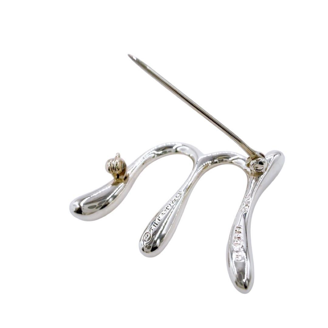 美品✨ティファニー イニシャル ブローチ m シルバー SV 925