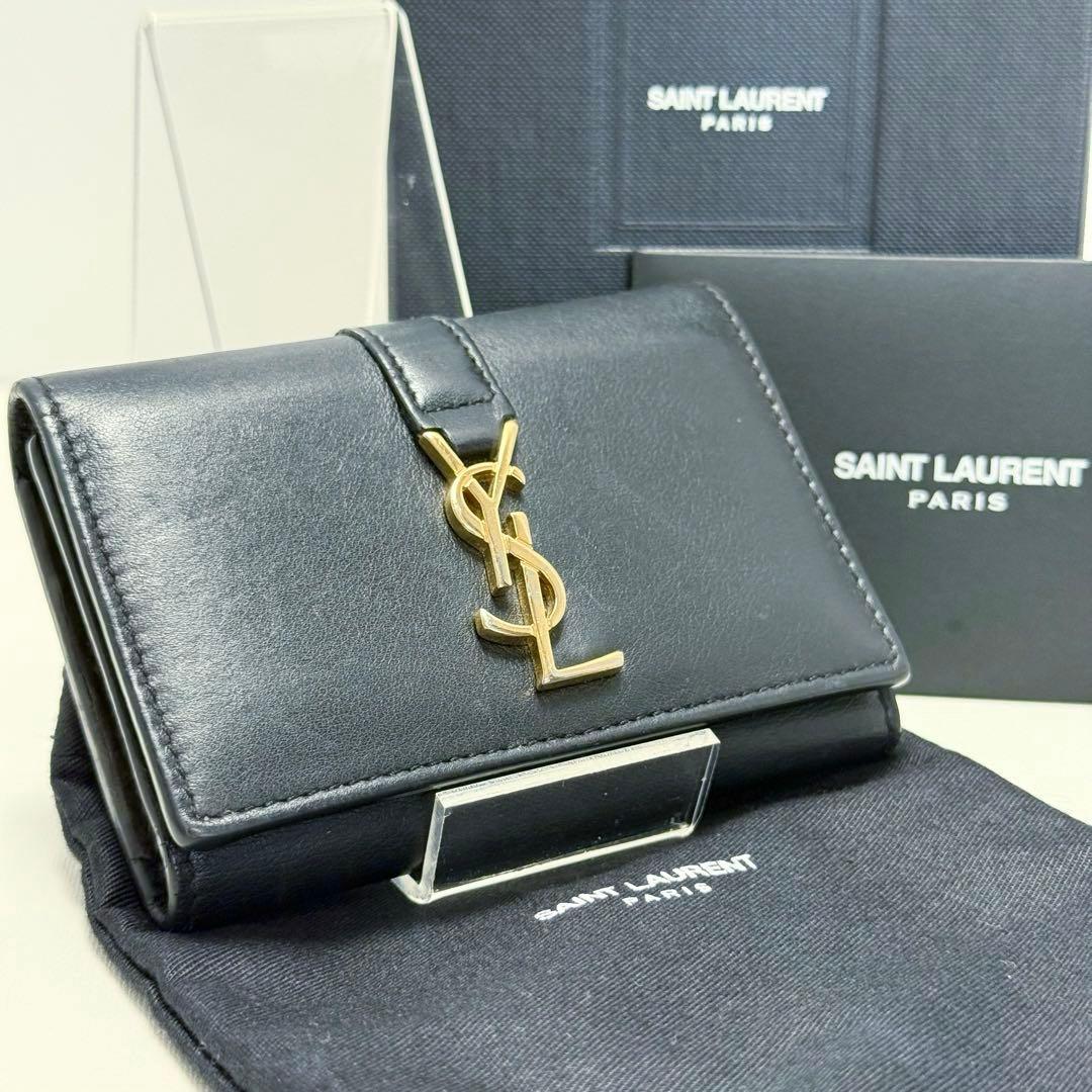 ✨箱付✨サンローラン キーケース 6連 カサンドラ 本革 カード 袋付