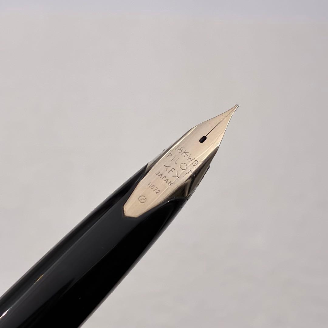 PILOT パイロット カスタム 万年筆 18KWGペン先 ストライプ柄 細字F