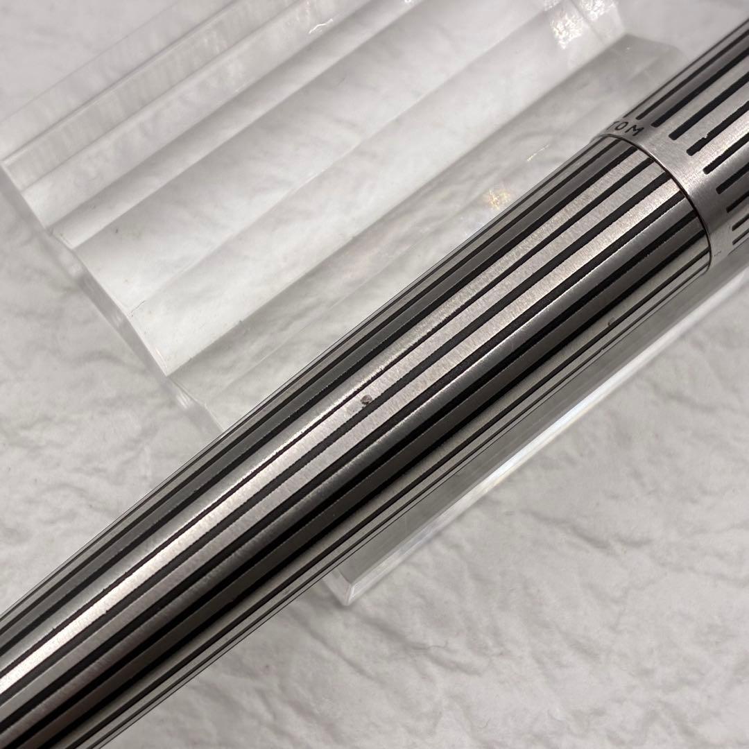 PILOT パイロット カスタム 万年筆 18KWGペン先 ストライプ柄 細字F