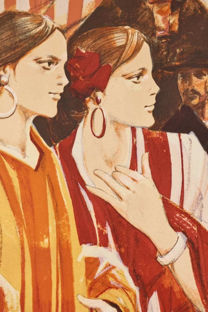 斉藤三郎 「 姉妹 」 リトグラフ 54/150 15号 直筆サイン BK026 - メルカリ