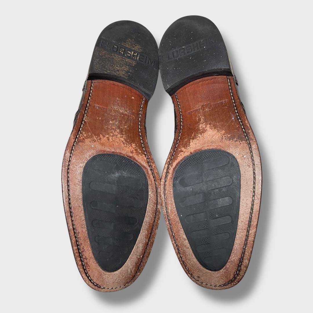 ☆FLORSHEIMフローシャイム☆フリンジタッセルローファー☆US9☆革靴☆