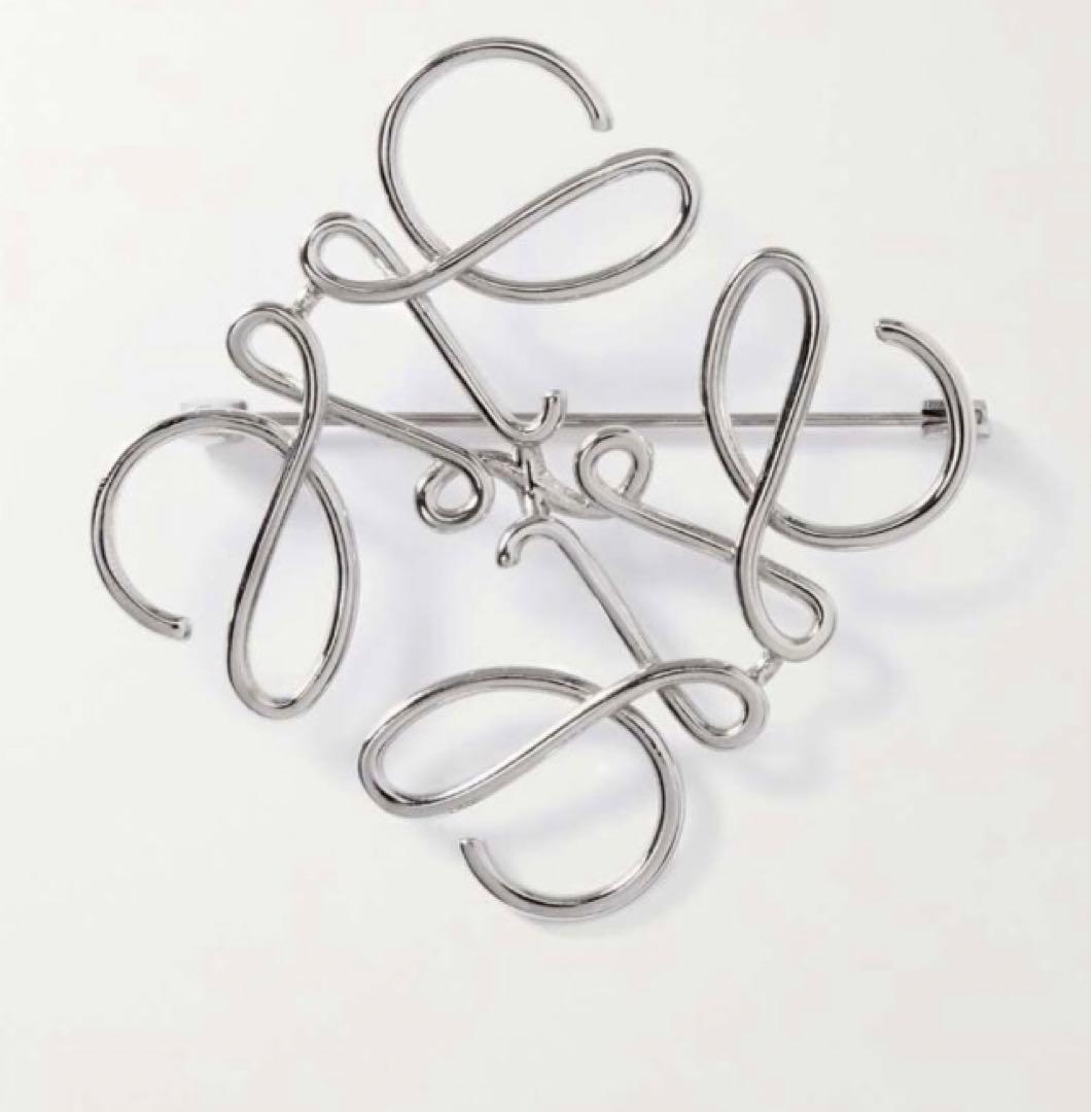 箱付き！ロエベ アナグラムブローチ シルバー 未使用】LOEWE ロエベ