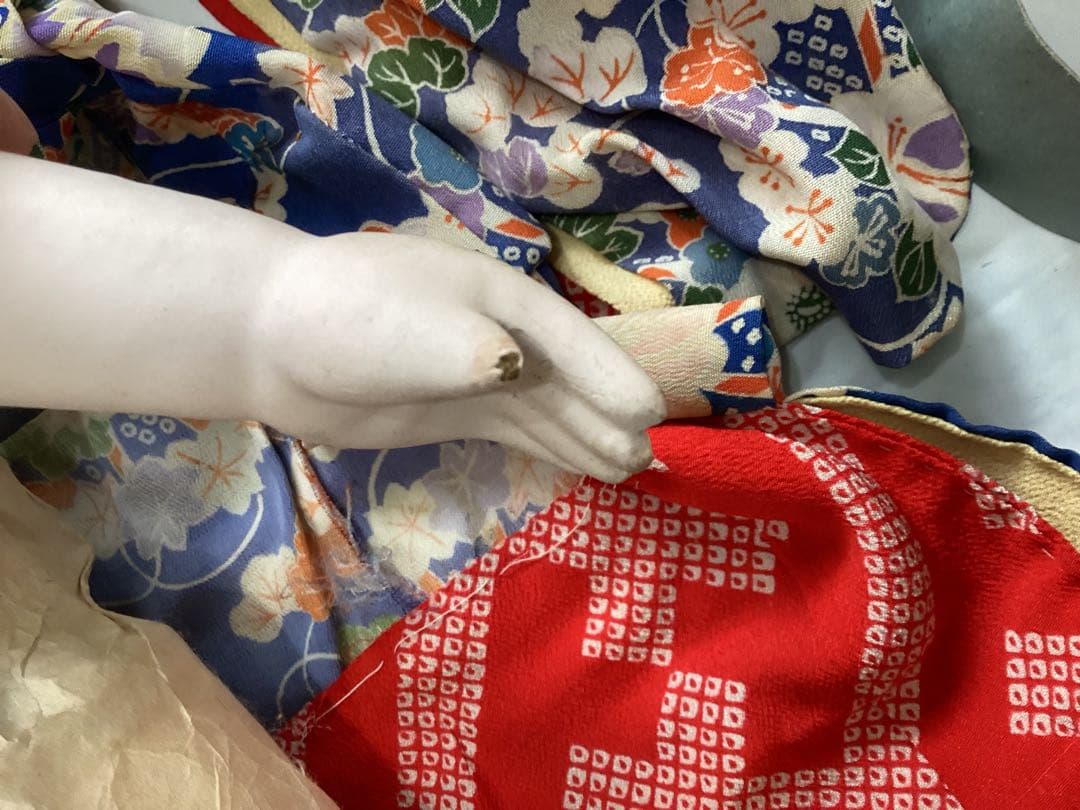 市松人形 人形師 伊藤直島作 昭和レトロ 抱き人形 吹子付き ガラス眼 人