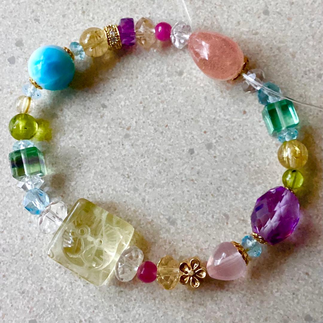 にゃんたま* 様 専用☆ブレスレット ストロベリークォーツ ♪ 385