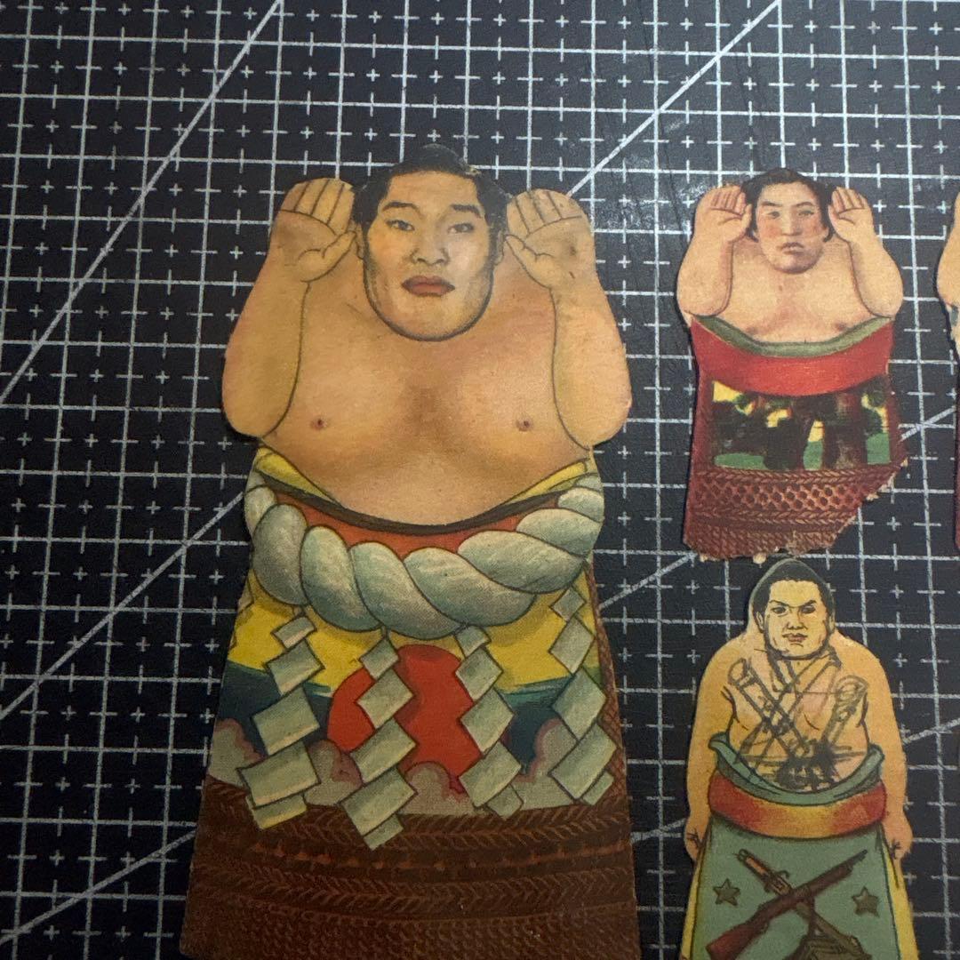 大相撲力 相撲人形 レア めんこ 面子 5枚セット