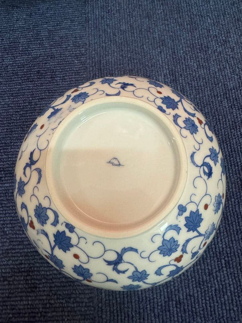 1699 深川製磁 花柄中鉢 8客 16cm 金彩